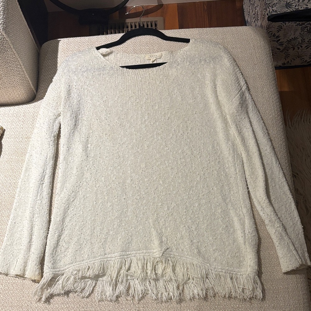 Soft Joie Cream Fringe Blouse